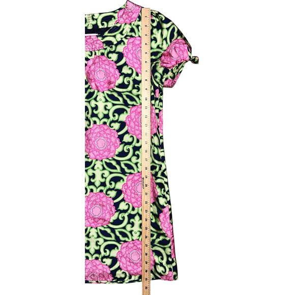 Lilly Pulitzer Silk Tie Sleeve Lined Floral Print Dress Size 2 - Picture 2 of 7